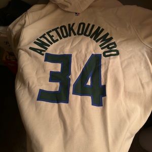 Milwaukee Bucks Cream City Hoodie #34 L